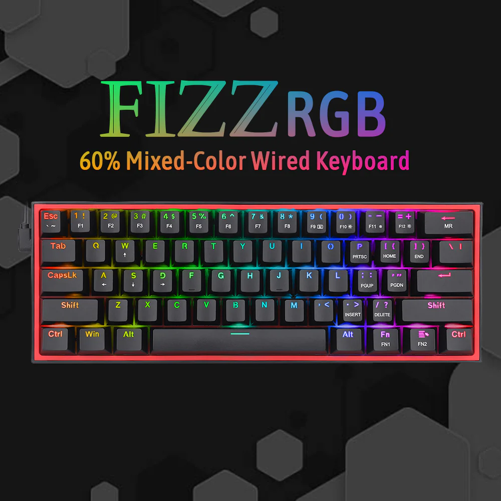 Redragon K617 Fizz 60% Mechanical Gaming Keyboard
